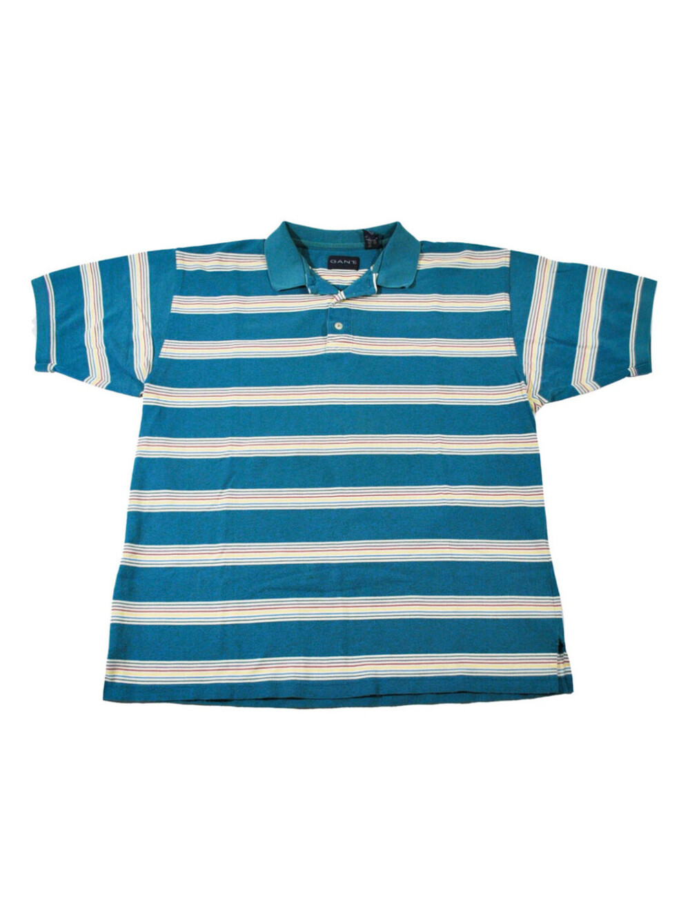 Vintage Gant Golf 90s Stripe Blue Pattern Stripe Polo Size X-Large